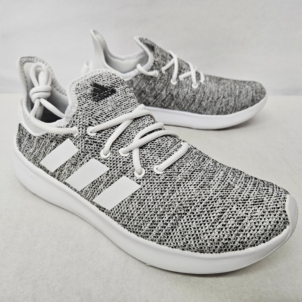 Adidas Cloudfoam‎ Pure SPW Running Shoes IF3393 Grey White Black Women's Size 10